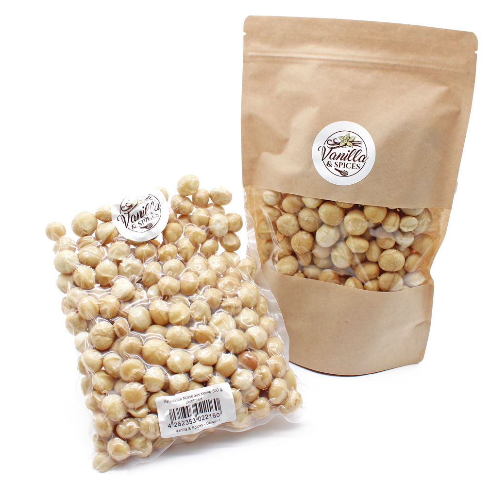 Macadamia Nüsse aus Kenia, 1 kg, zertifiziert